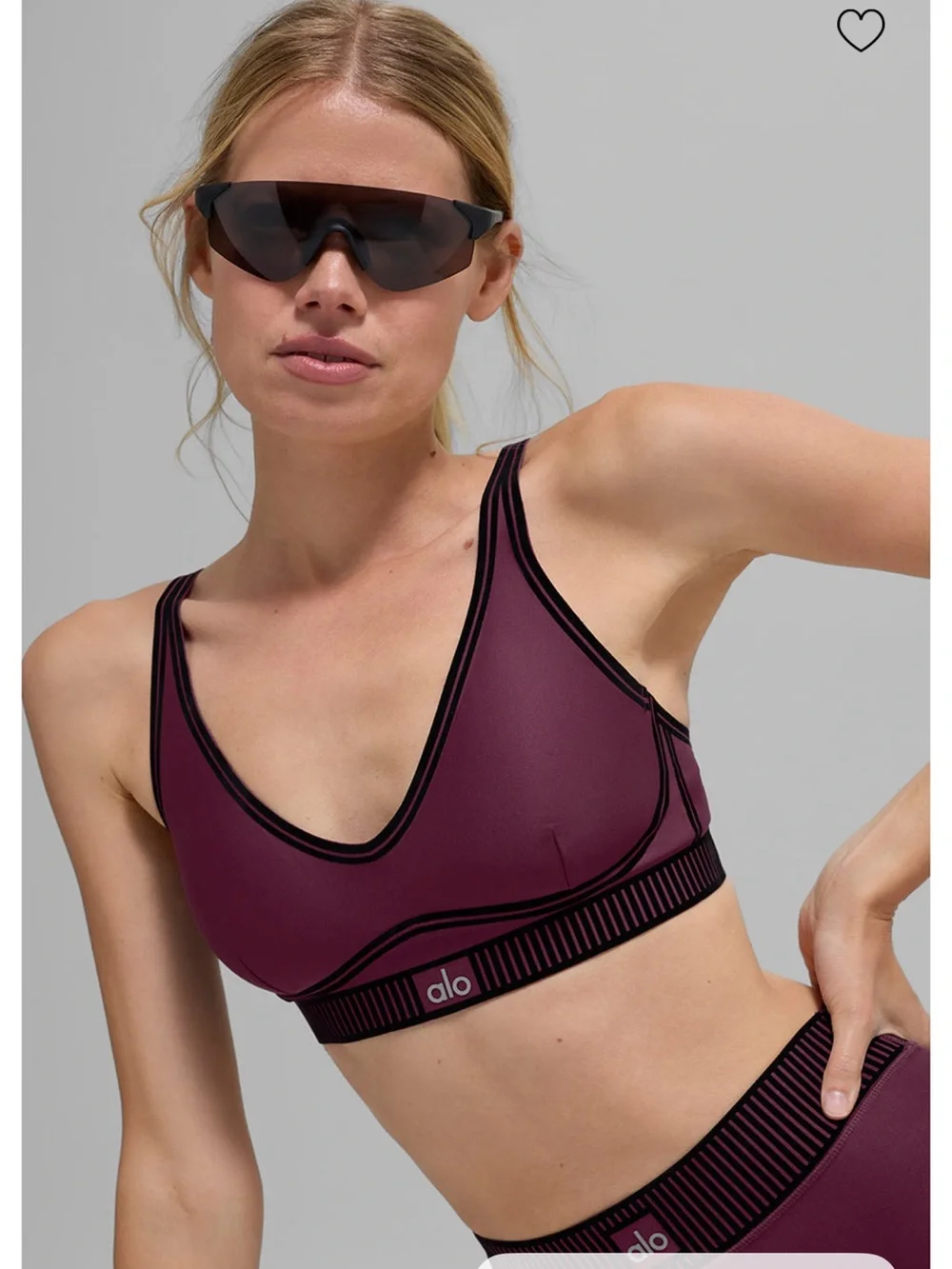 Alo Airlift Line Up Bra - Burgundy
